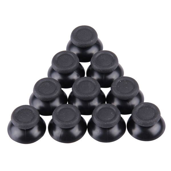 10 Pieces Controller Joystick 3D Analog Cap for PS4 (Black)