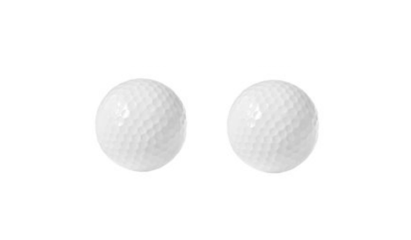 2 Pack Of Golf Rubber Practice Balls - White
