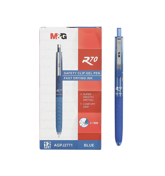 M&amp;G Fast Drying Gel Pen Blue 2771 X12 - Blue Gel Pen Value Pack