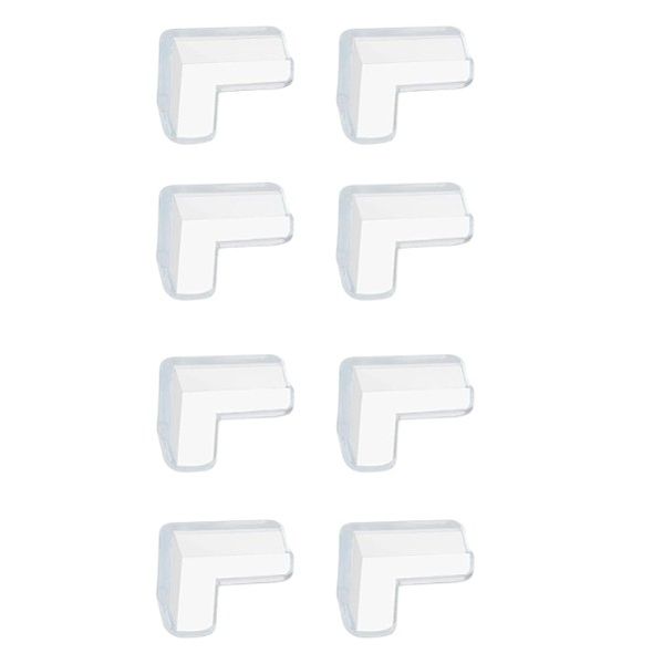 8 Pack - L-Shaped Corner Protectors - Clear