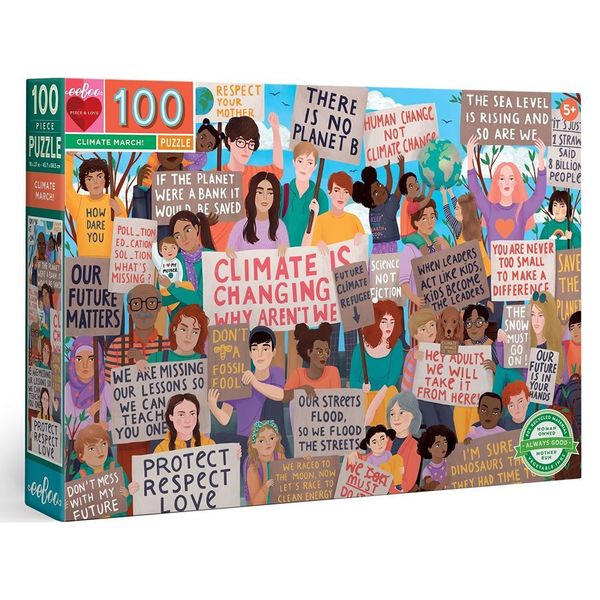 eeBoo - Climate March 100 Piece Jigsaw Puzzle for Kids