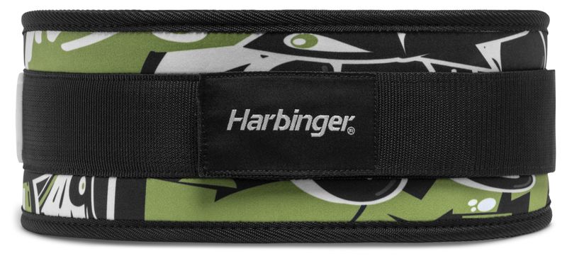 Harbinger Graffiti Green Foam Core 4.5-Inch Weight Lifting and Workout Belt