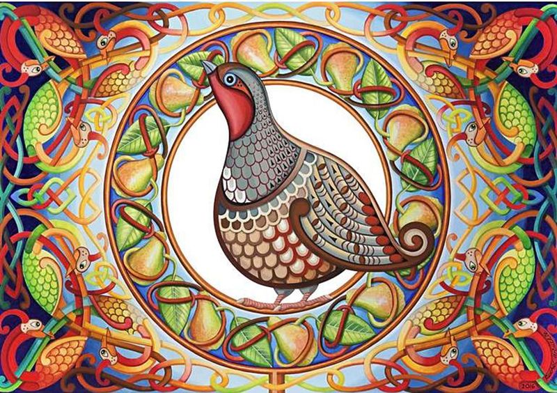 Partridge in a Pear Tree - 250 Piece Wooden Adult Jigsaw Puzzle