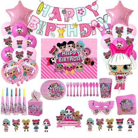 160 Pieces LOL Surprise Doll Birthday Party Supplies Decorations