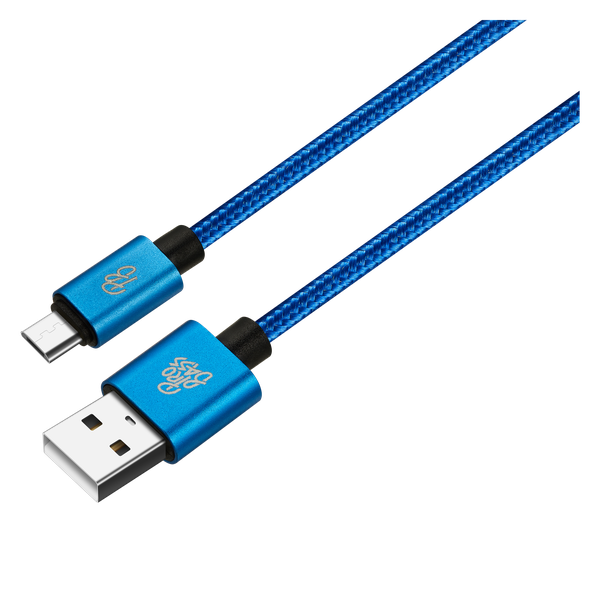 Pro Bass Braided series Micro USB cable blue 1.5m