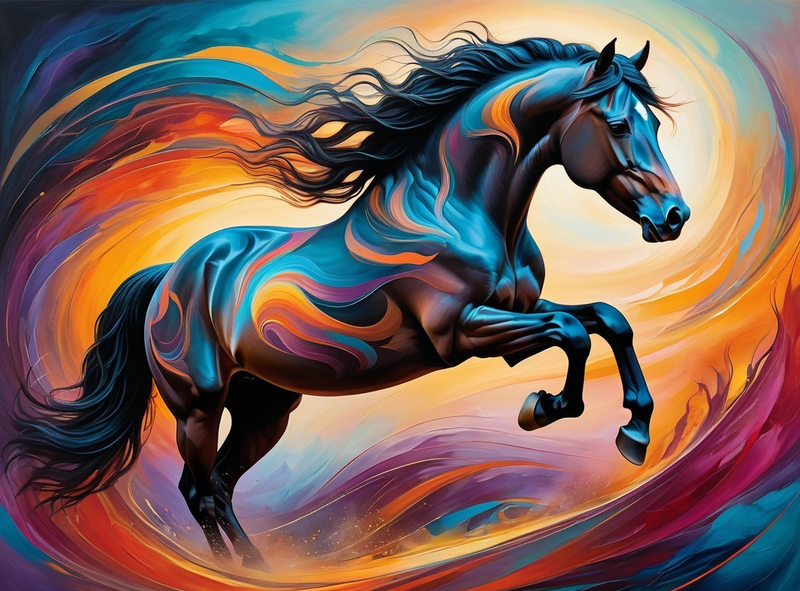 Canvas cm Home Decor Wall Art - Colourful Gallop