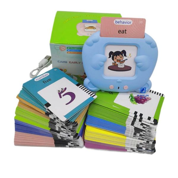Educational Talking Flashcard Toy Words Talking Flash Cards-Blue