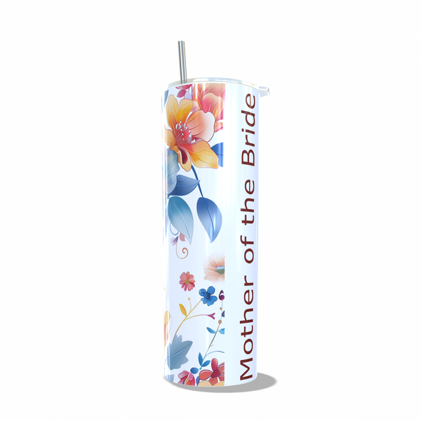 Wedding Vibes - Bridal Party - Mother of the Bride Skinny Tumbler - 20oz