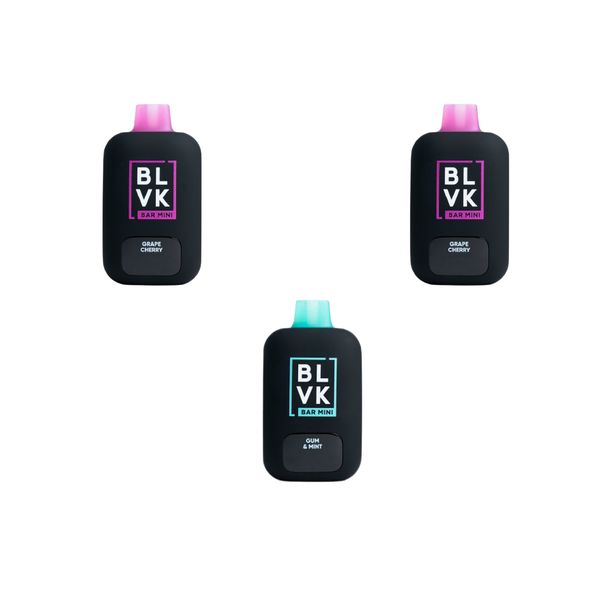 Blvk Bar 12000 Puffs Mixed Gum &amp; Mint &amp; Grape Cherry 3pack