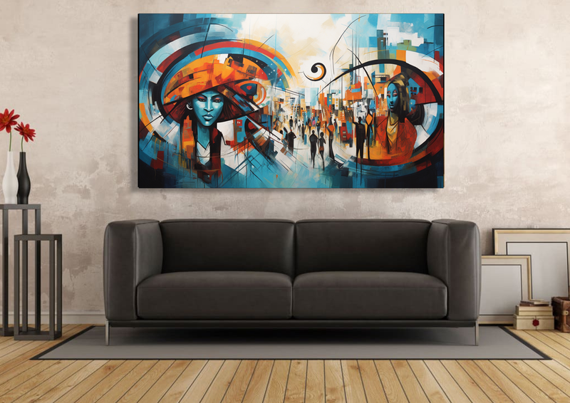 Canvas Wall Art - Kaleidoscope of Kasi Bold Abstract - IM1044