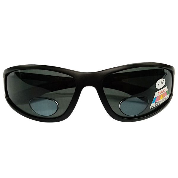 Snowbee Polarised Sunglasses Matt Black Frame Smoke Lense +1.50 (S18078)