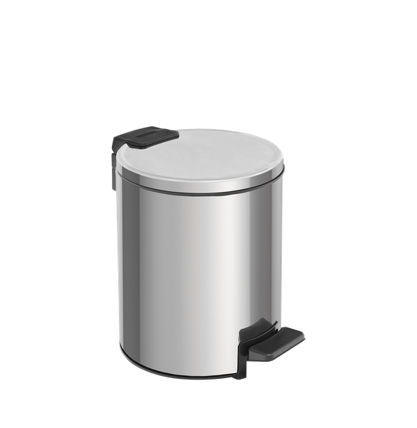 Tramontina stainless steel pedal trash bin &amp; removable internal bucket 20L