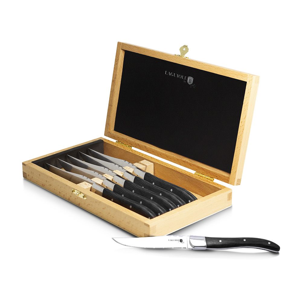 Berlinger Haus 6Piece Steak Knife Set with Blackwood Handle Laguiole