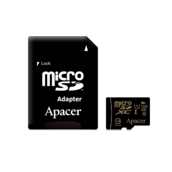Apacer (AP128GMCSX10U1-R) 128GB Class 10 MicroSD with Adapter x 1