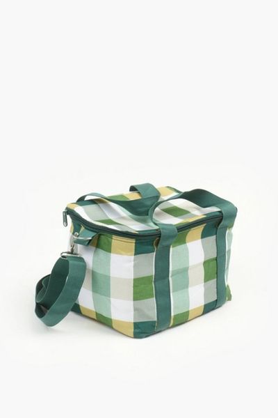 Everyday Soft Cooler Bag, Checkered, Green