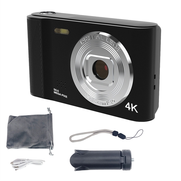 4K Camera Ultra-Thin Anti-Shake Smart Zoom Retro Camera Black