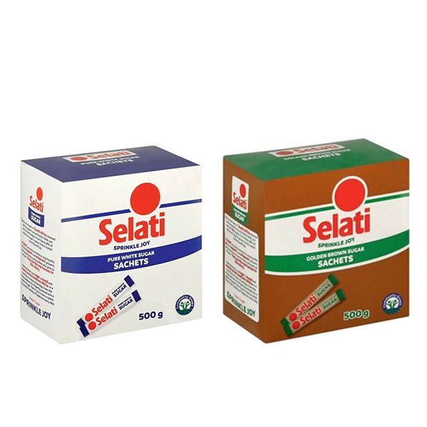 Selati White &amp; Brown Sugar Sticks 2 x 500g