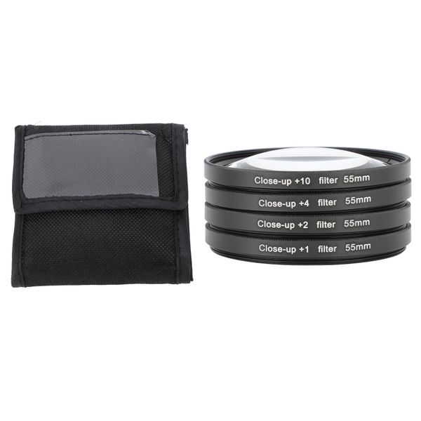 55mm +1/+2/+4/+10 Macro Filter Kit With Storage Pouch