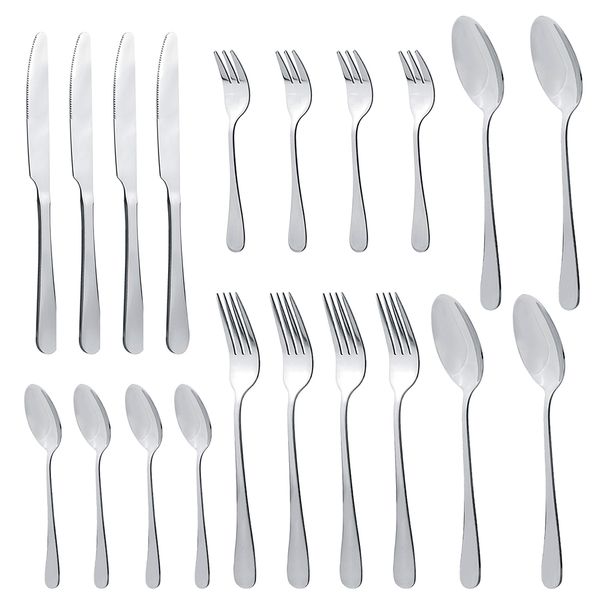 20 -Piece Cutlery Set Stainless Steel Flatware with Gift Box