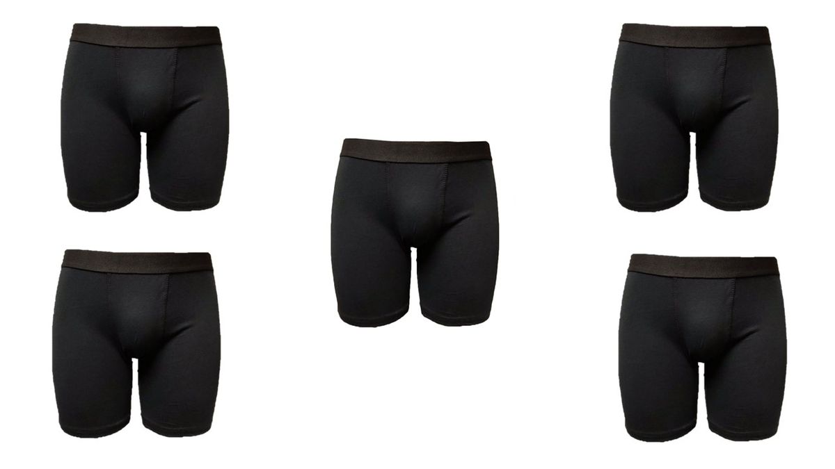 Undeez Solid Black Longer Length Boxer 5 Pack | Shop Today. Get it ...