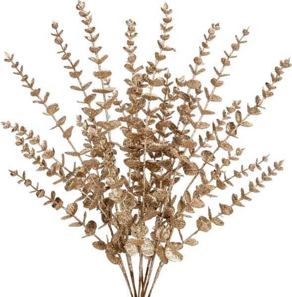 Glitter Leaf Filler Single Stem, 85cm