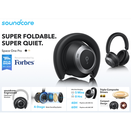 Soundcore Space One Pro Premium Hi-Res Smart Over-Ear Foldable