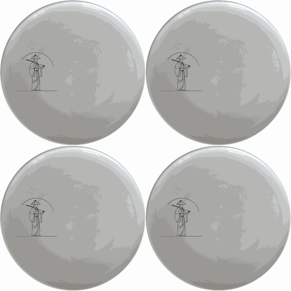 Japanese Cultural Imagery Side Plate Set of 4 - Range 1