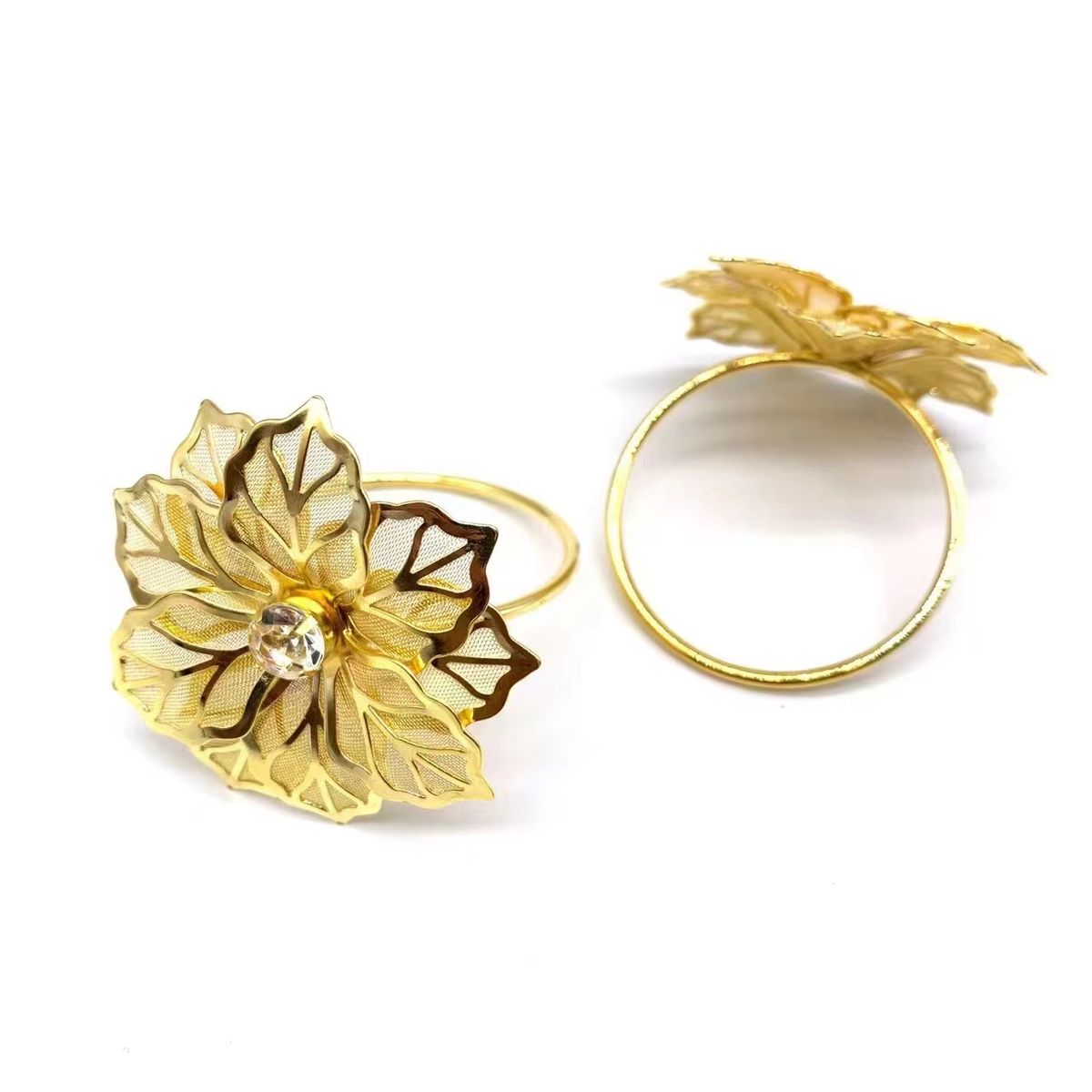 12-Piece Gold Metal Napkin Rings Napkin Buckle | Shop Today. Get it ...