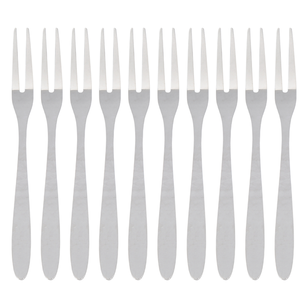 Stainless Steel Reusable Fruit Fork Cake Snack Tool 13cm 10Pieces