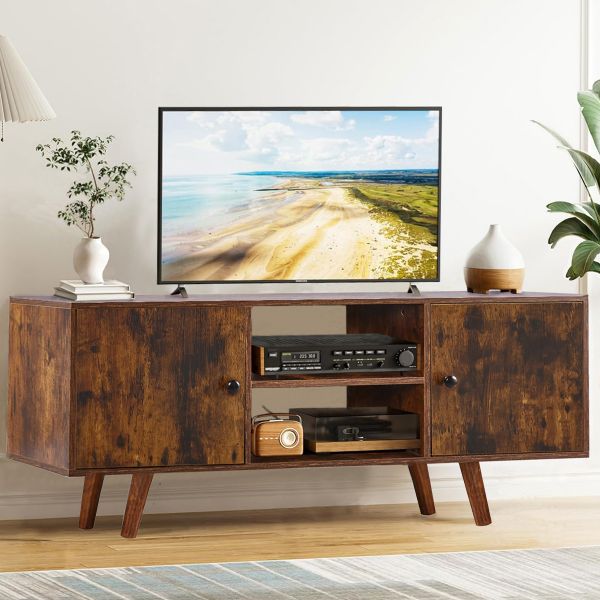TV Stand TV Unit Stands Media Console Entertainment Center Shelves Cabinet