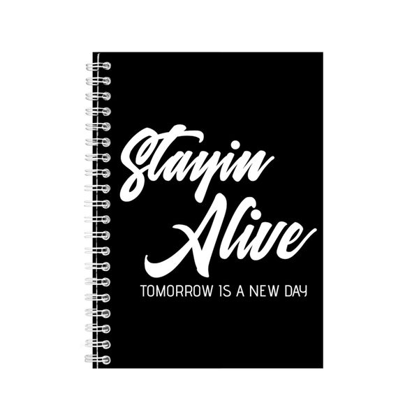 Alive A5 Notebook Spiral Lined Motivational Saying Graphic Notepad Gift 206