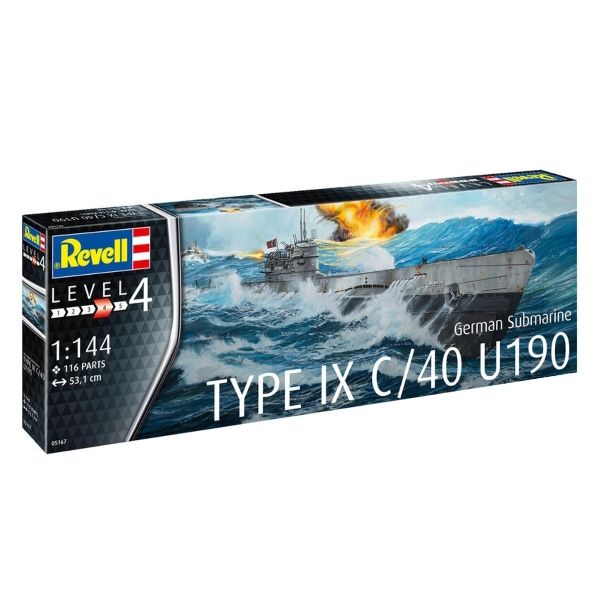 Revell 1/144 German Submarine Type IX C/40 (U190) Plastic Model Kit