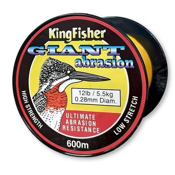 Kingfisher Giant Abrasion Nylon .28MM 5.5KG/12LB Colour Clear 600m Spool