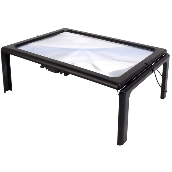 Handsfree Table Stand 3 x Foldable Reading Magnifier