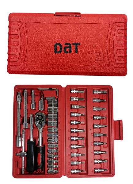 Dat 46 Piece Drive Socket Ratchet Wrench Repairing Tool Set