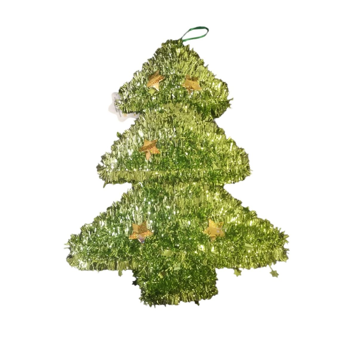 30 cm green tinsel Christmas tree , decoration