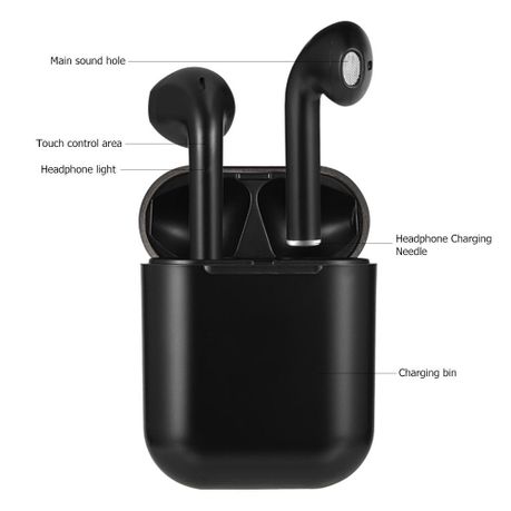 Wireless Earphone In Ear i12 TWS Bluetooth V5.0 6 Metallic