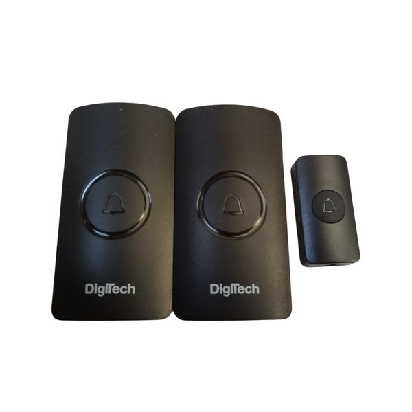 Digitech - Wireless Door chime - 2 Recievers - Black