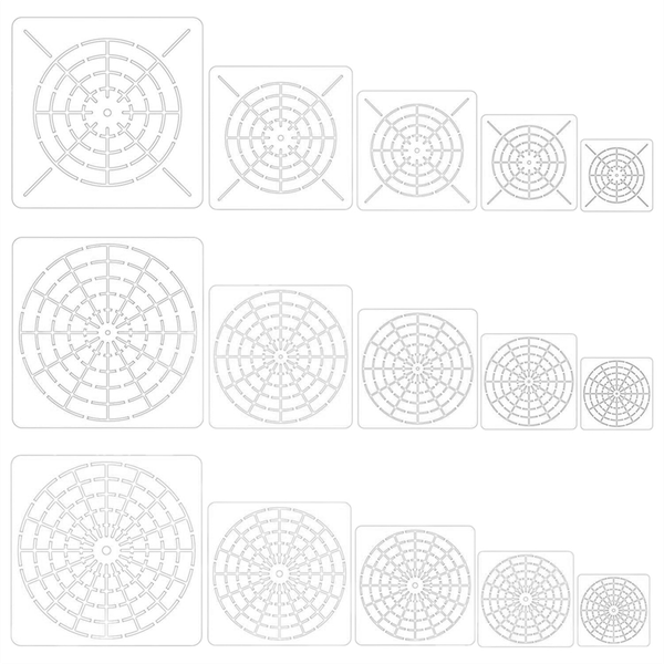 15 Pieces Mandala Dot Painting Tool Stencils Set