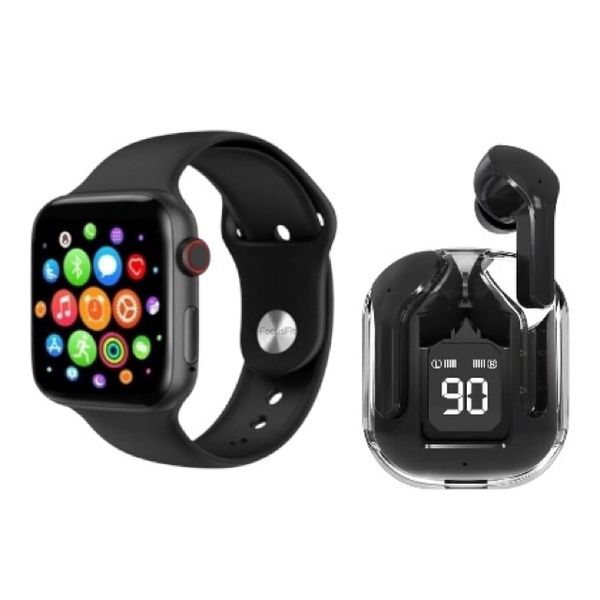 T500 Smartwatch And Fitness Tracker With Transparent Bluetooth Earbuds