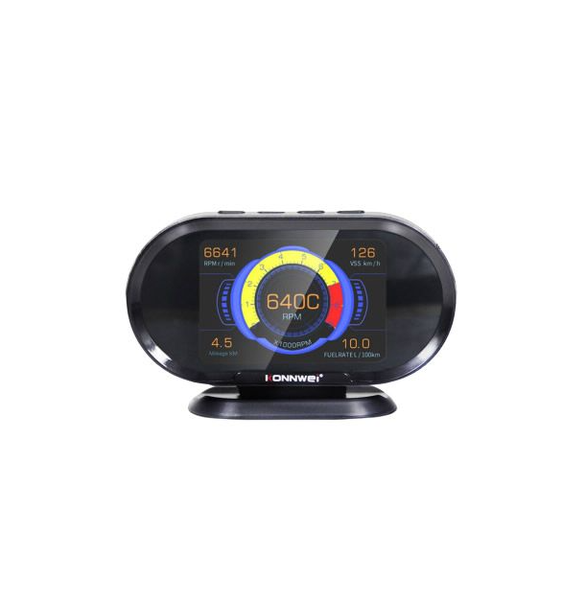 KW206 Auto Onboard Computer Gauge and OBII Engine Scanner-Black
