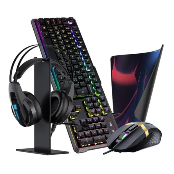 ONIKUMA 5 in 1 Combo Gaming Set Mouse,Keyboard, Headset &amp; stand , Mousepad