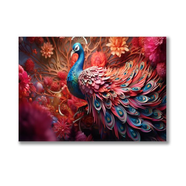 Canvas Wall Art: Stunning Peacock A Symphony of Nature's Elegance