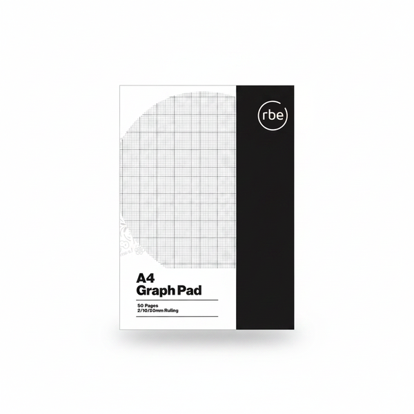 RBE A4 Graph Paper Pad - 50 Sheets for Precision Drawing and Drafting