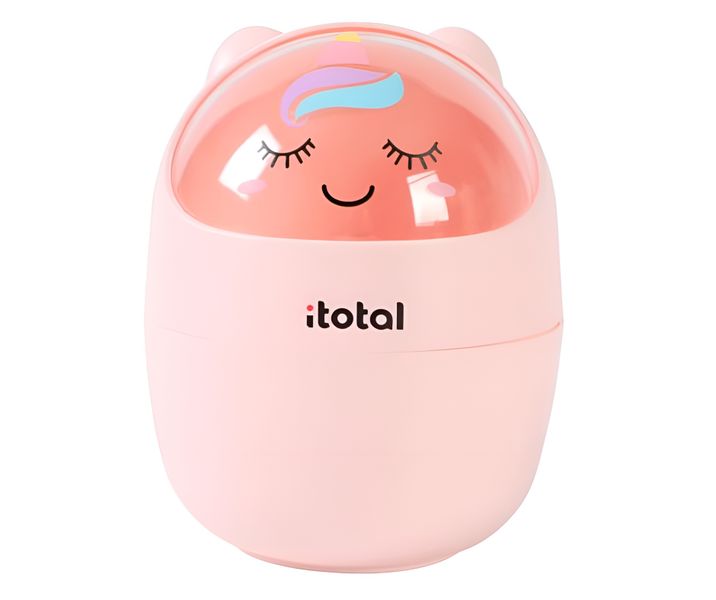 i-Total Pink Unicorn Mini Desktop Bin