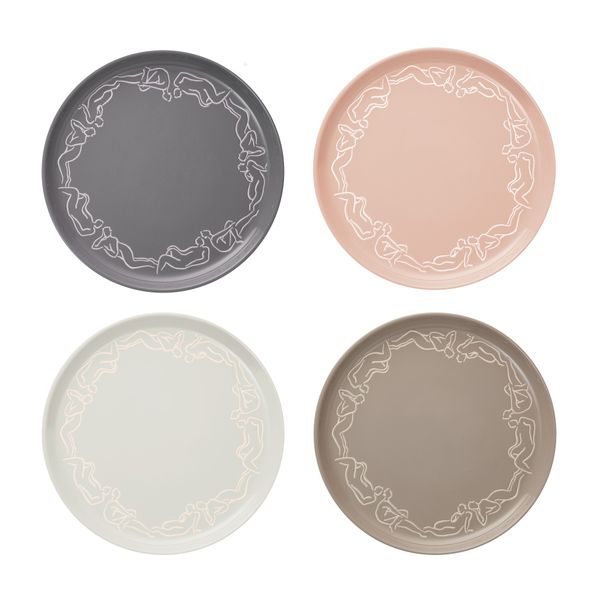 Carrol Boyes Dinner Plate Set of 4- Lux Loungers- Mixed Set