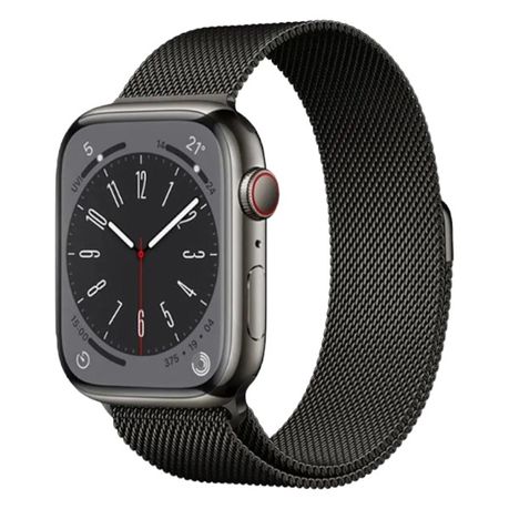 Stainless Steel Mesh Apple Watch Strap With Magnetic Clasp - Black Image