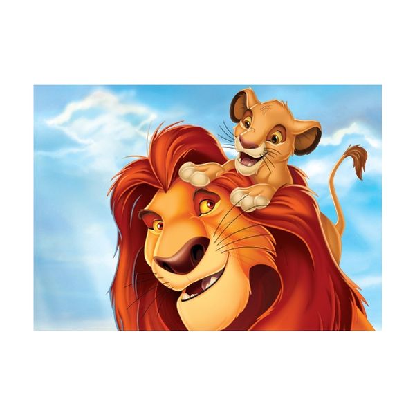 Mufasa and Simba Playing - A1 poster