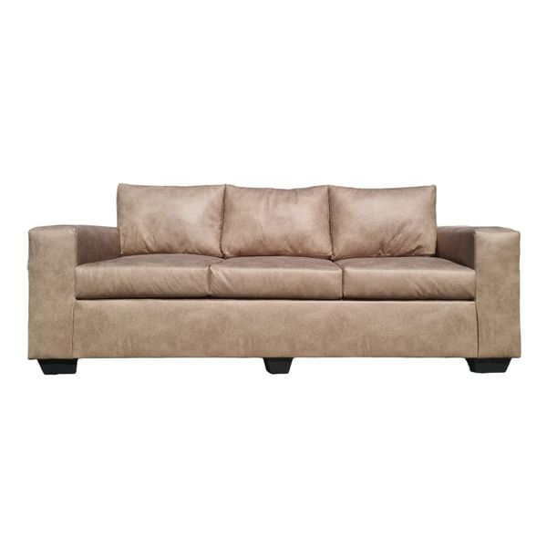 3 Seater Square Arm Sofa Premium Mottle Fabric