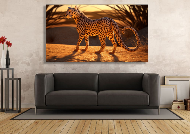 Canvas Wall Art - Cheetahs Shadowplay Abstract - IM0268